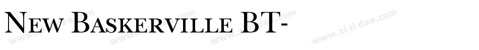 New Baskerville BT字体转换